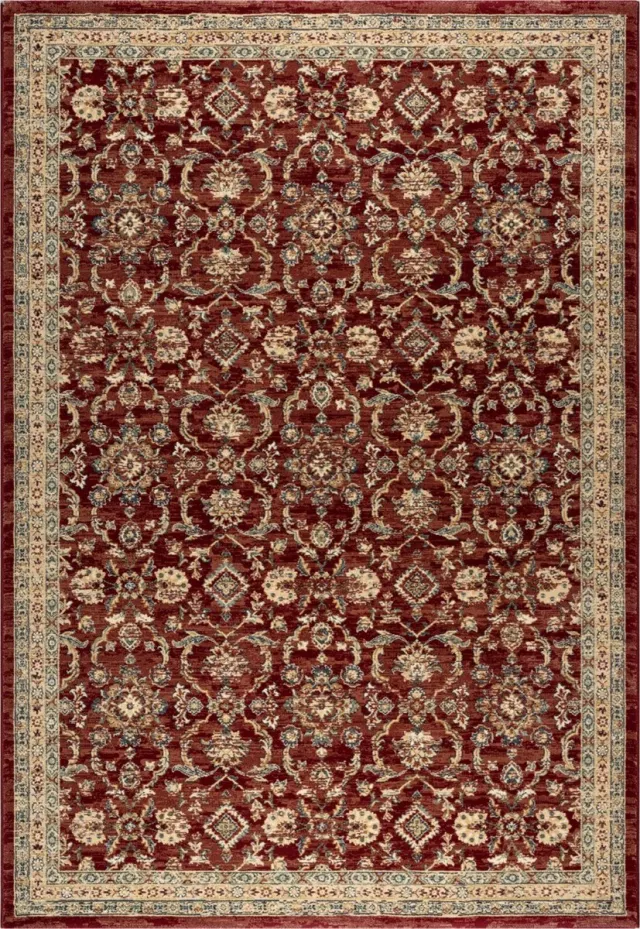Tapis Home Tapison Home Classico 057.0461.1464 Vloerkleed - Rood - Rechthoekig - Polypropyleen - Eetkamer, Woonkamer, Slaapkamer - Bloemen - Klassiek