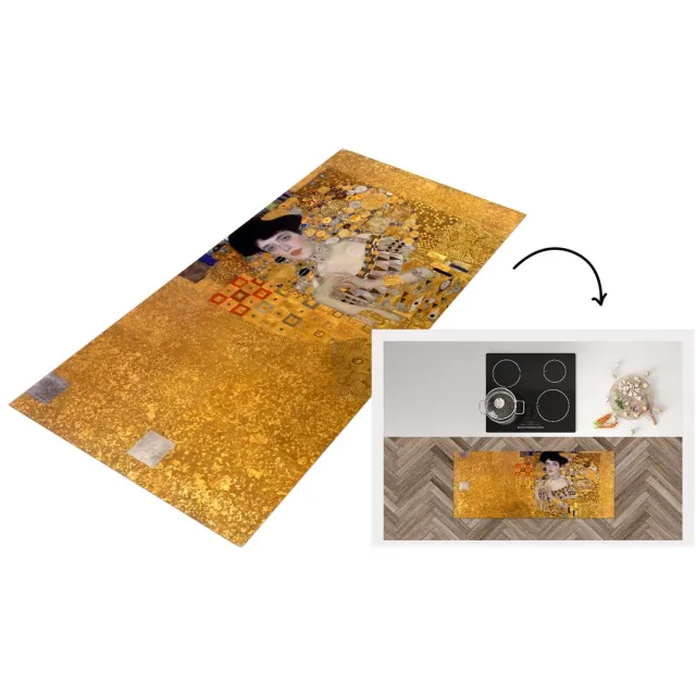 KitchenYeah Keukenloper - Loper keuken - Adèle Bloch-Bauer I - Schilderij van Gustav Klimt - Keukenloper vinyl Multicolor