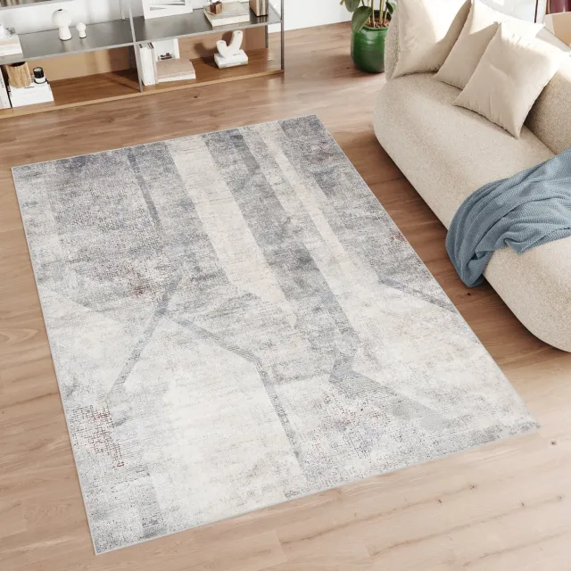 Tapiso Feyruz Vloerkleed Grijs Licht Modern Woonkamer Slaapkamer Tapijt Lichtgrijs1