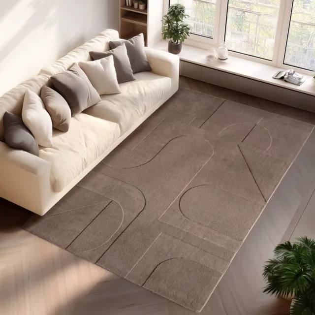TapisTrend Designer tapijt Beige 200x290 cm Binnenkleed, 3D-stijl, voor woonkamer en slaapkamer, natuurlijke uitstraling, geschikt voor dagelijks gebruik