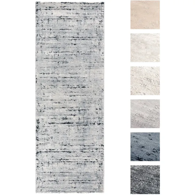 TESSO LIVING Modern Laagpolig Vloerkleed – 80 X 200 cm – Grijs – Premium Woonkamer Tapijt – Geschikt voor Vloerverwarming