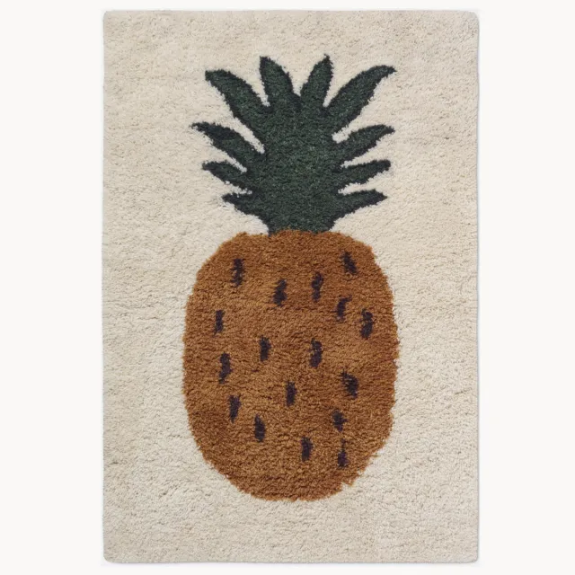 Ferm Living Handgetuft wollen vloerkleed Fruiticana Bruin, Kleurrijk