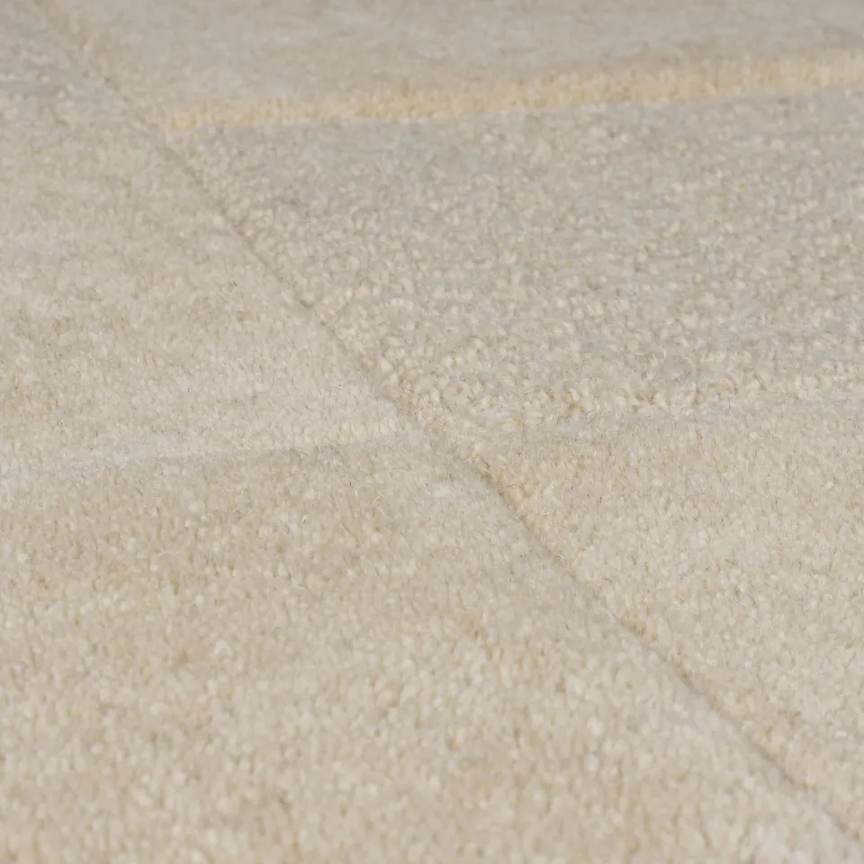 Flair Rugs Checkerboard Modern wollen vloerkleed natuurlijk, foto 4