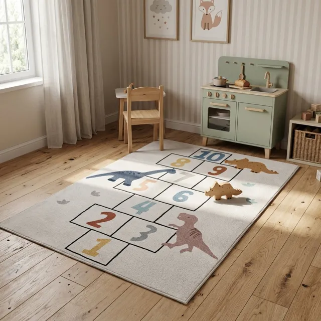 Little Olly Speelkleed - Ruby Dino Creme | Zacht & wasbaar Crème