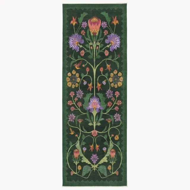 Ruggable Wasbare laagpolige loper Protea by Iris Apfel Kleurrijk