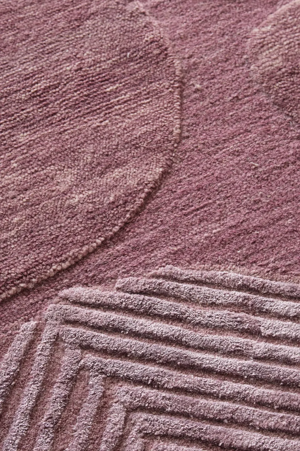 Studio LIVIT Adeline wollen vloerkleed donkerrood/roze, foto 5