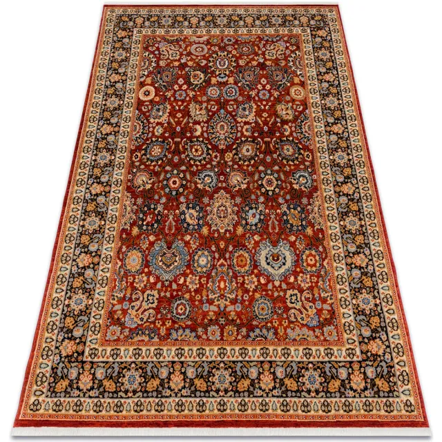 RUGSX Kleden Rugsx Wollen tapijt KESHAN Ornament, frame oosters 7573/ 200x290 cm Bordeau
