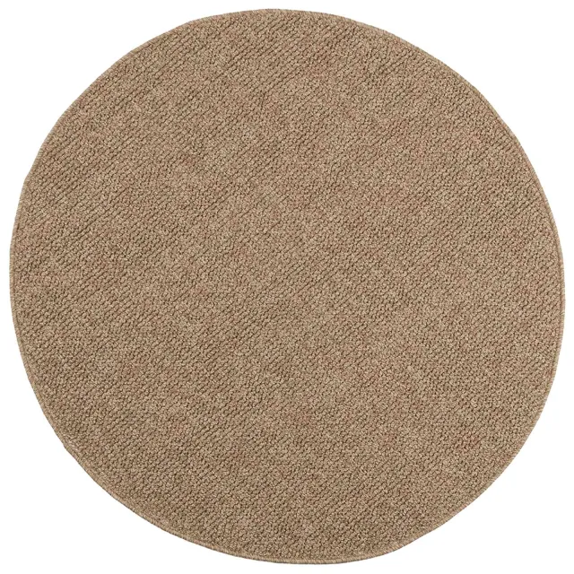 vidaXL Binnen- en buitentapijt AGIRA Naturel Ø 200 CM Polyester Bruin