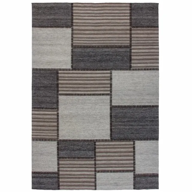 Dutch XXL Wollen Vloerkleed | Tapijt | Phoenix | Blokken | Naturel/Crème | 120x170 cm Naturel / Crème