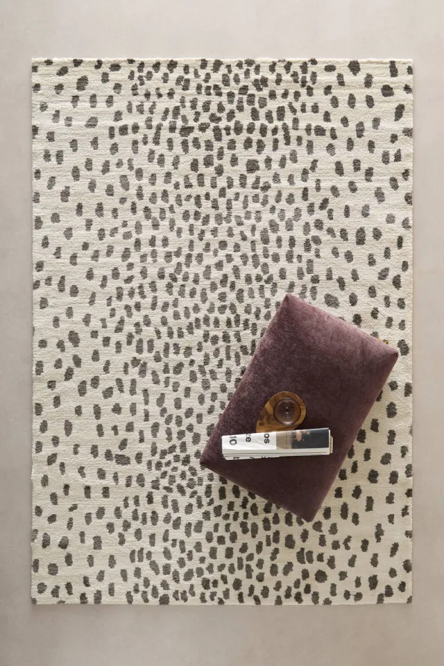 NOUS Living vloerkleed Moon zwart/crème, foto 2