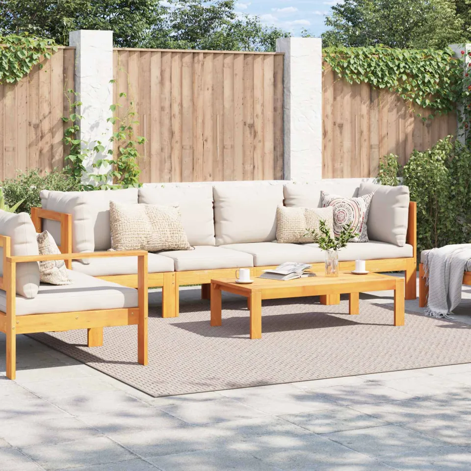 vidaXL Vloerkleden Vierkant FARO Crème 240 x 240 cm Polyester, foto 3