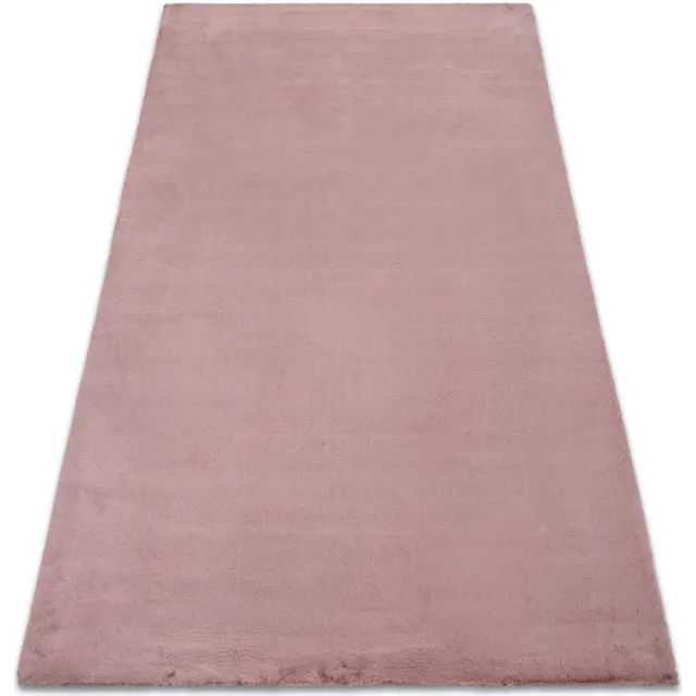 RUGSX Kleden Rugsx Tapijt BUNNY rozekleuring IMITATIE konijnenvacht 180x270 cm