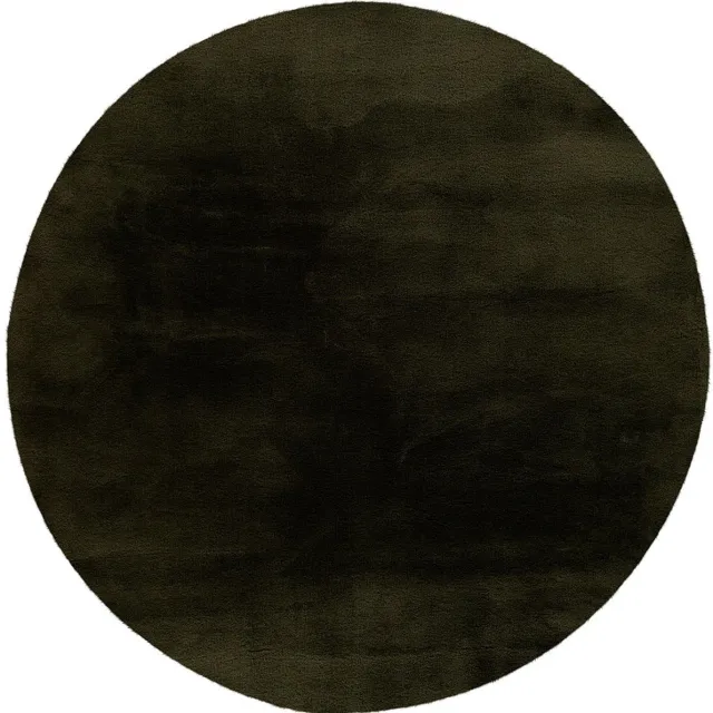 Muratap Heaven Rond Fluffy Soft Hoogpolig Vloerkleed Groen- 120 CM Ø