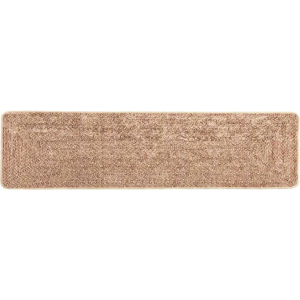 vidaXL Vloerkleedloper MARSA Bruin 50 x 400 cm Polyester en PVC Geel