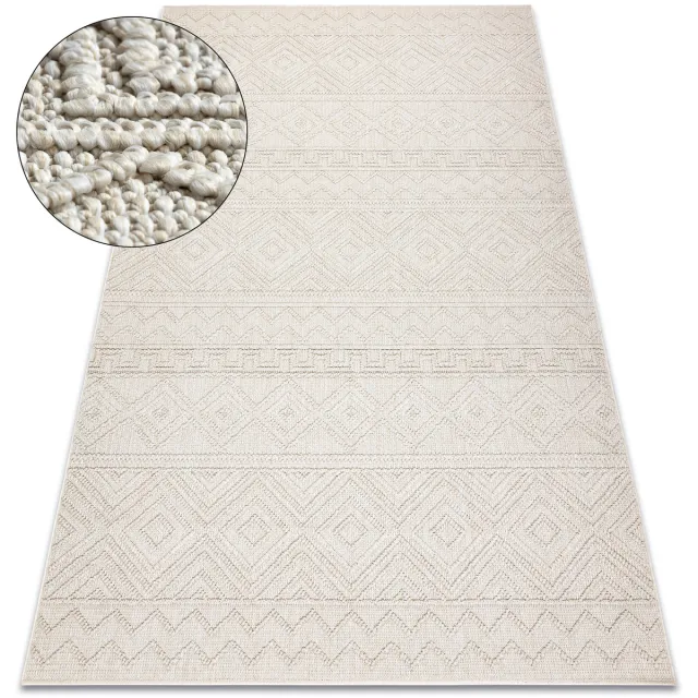 RUGSX Kleden Rugsx Tapijt JERSEY 19234 crème - Ruiten, structureel, 160x220 cm Beige