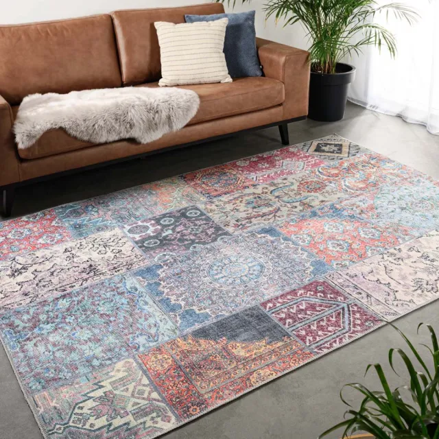 Heritaged Patchwork vloerkleed - Fade Dreamer multi 76x150