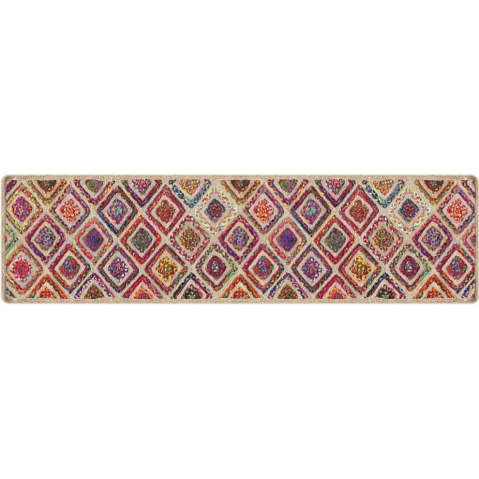 vidaXL Vloerkleed wasbaar 80x300 cm meerkleurig, foto 3