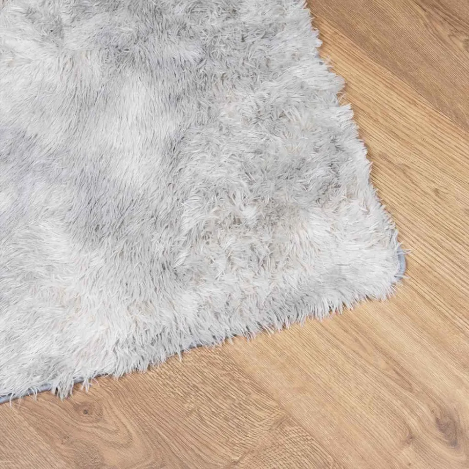 vidaXL Hoogpolig vloerkleed NAVARRA 200x290 cm polyester zilvergrijs, foto 4