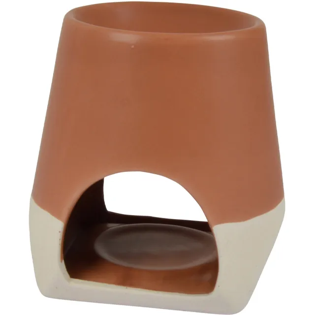HOMEA Keramische geurbrander voor theelicht en geurwas, 10,5 cm Terracotta