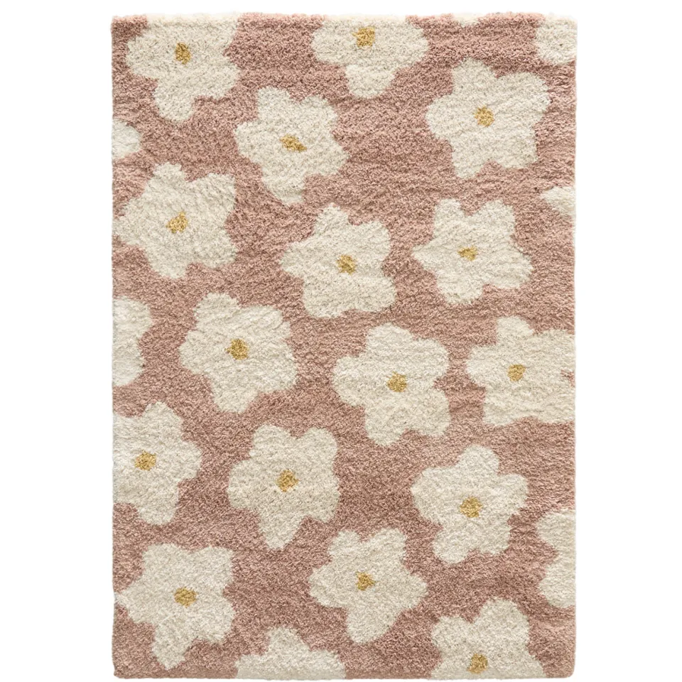 NOUS Kids Tess kindervloerkleed roze roze/crème/geel