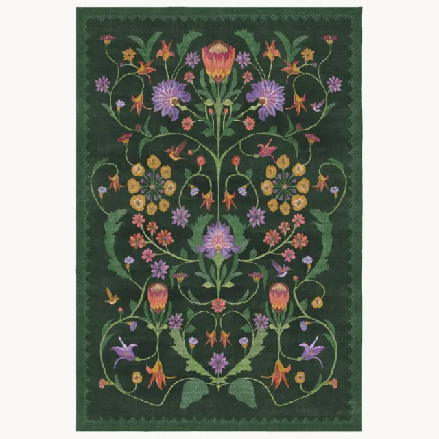 Ruggable Wasbaar laagpolig vloerkleed Protea by Iris Apfel Kleurrijk