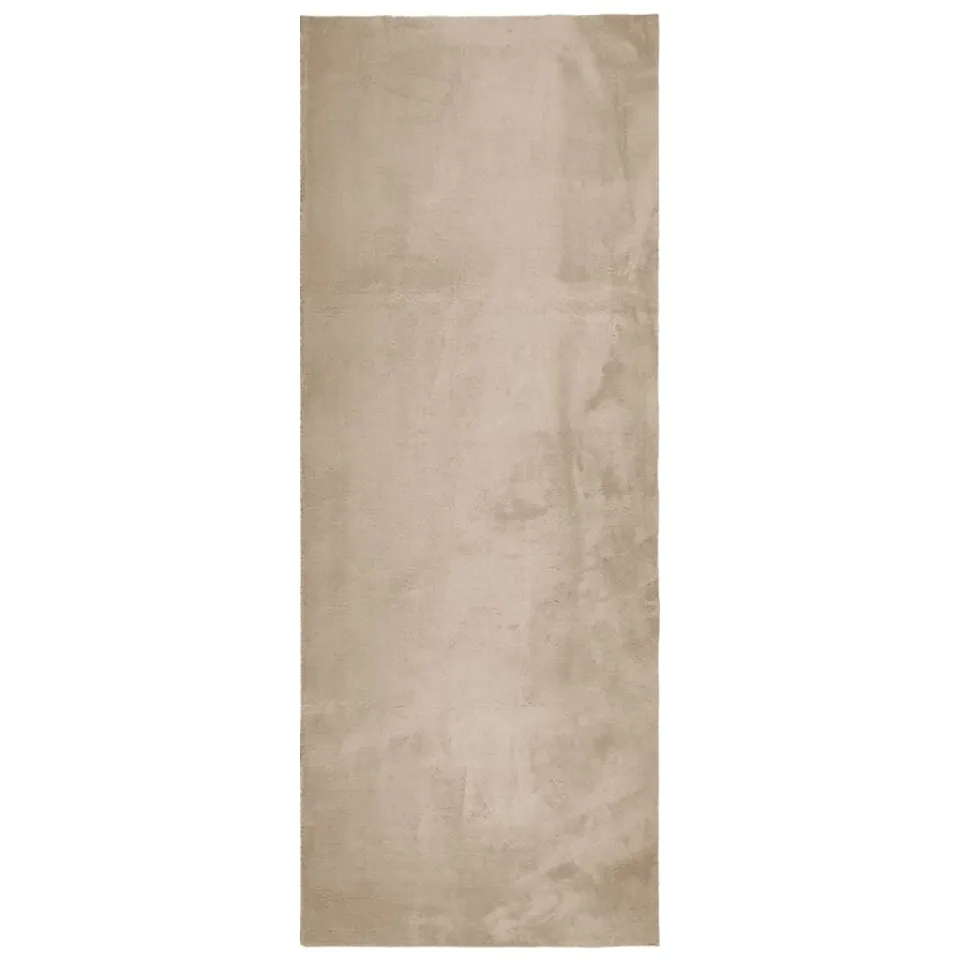 vidaXL Vloerkleed HUARTE laagpolig zacht wasbaar 80x200 cm zandkleurig, foto 3
