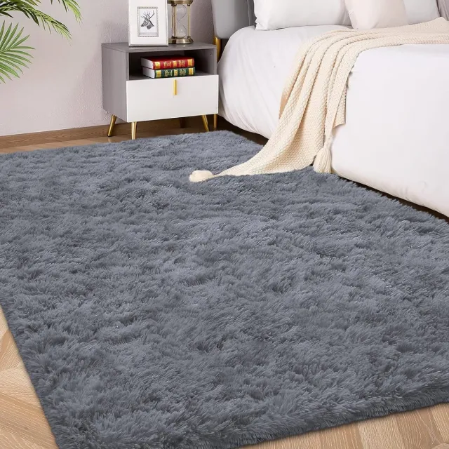 Unyqoos Zacht en knuffelbaar vloerkleed met antislip voor elk interieur Grijs