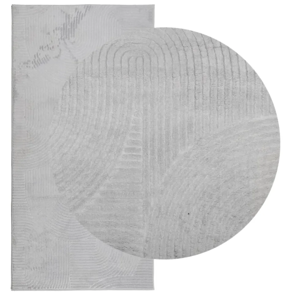 vidaXL Vloerkleed IZA laagpolig Scandinavisch 100x200 cm grijs, foto 2