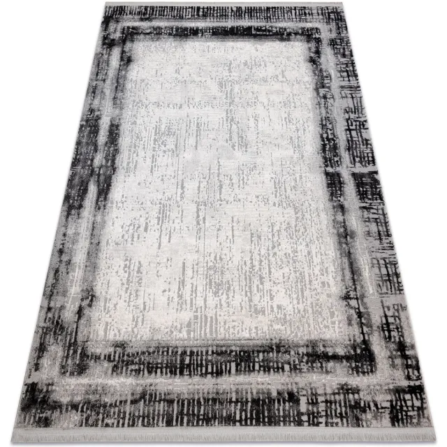 RUGSX Kleden Rugsx Tapijt modern TULS 51235 Vintage, gewreven, frame 80x150 cm Zwart