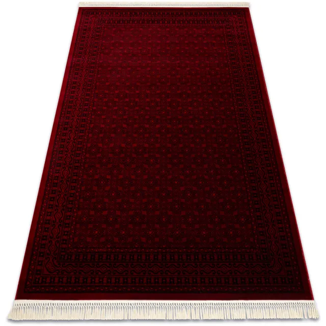 RUGSX Kleden Rugsx ORIENT 2958 tapijt bordeauxrood / zwart Frame, 100x200 cm