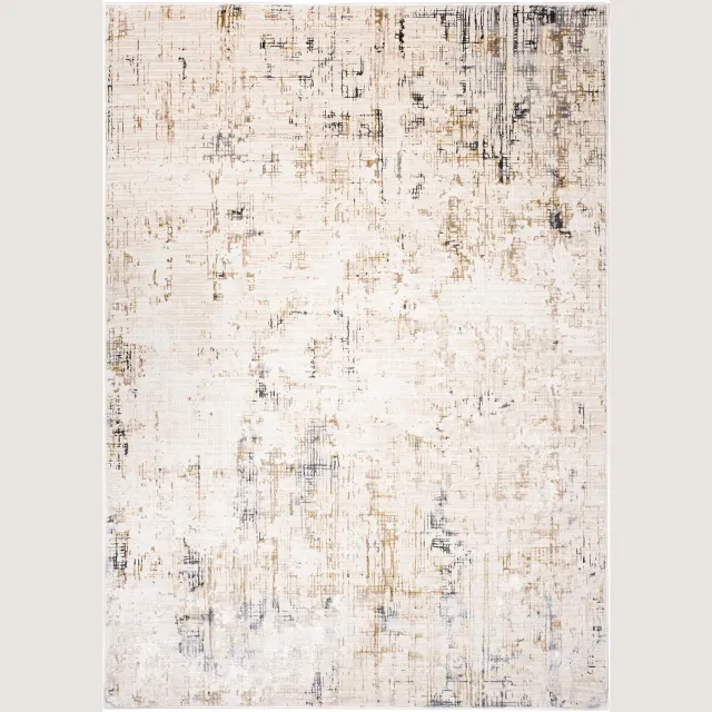 Tapiso Hera Vloerkleed Beige Modern Gezaagd Woonkamer Tapijt Maat- 80x150 Lichtbeige 1