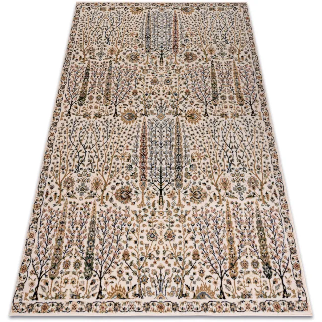 RUGSX Kleden Rugsx Wollen tapijt NAIN Bloemen, kader 1639/51333 beige 240x340 cm