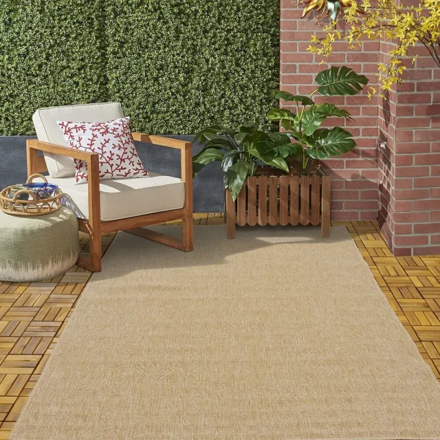 flycarpets Lucia Naturel Sisal Buitenkleed Voor Binnen & Buiten Vloerkleed - Beige