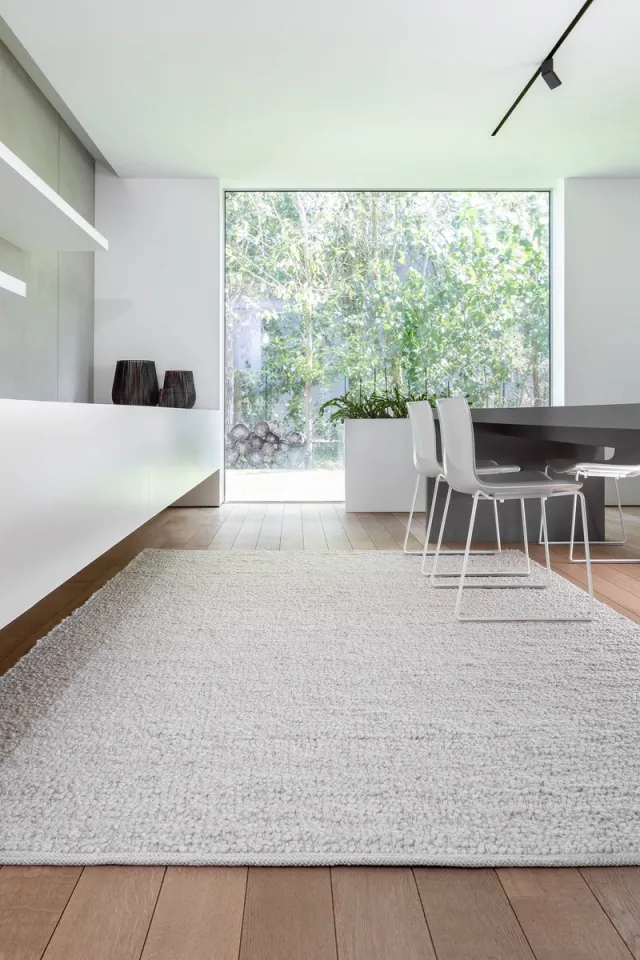 Acsento Ferrara Ivory Mix 815 Vloerkleed - 160 x 230 cm - Ivoor - Rechthoekig - Wol - Woonkamer, Slaapkamer - Effen - Modern, Scandinavisch