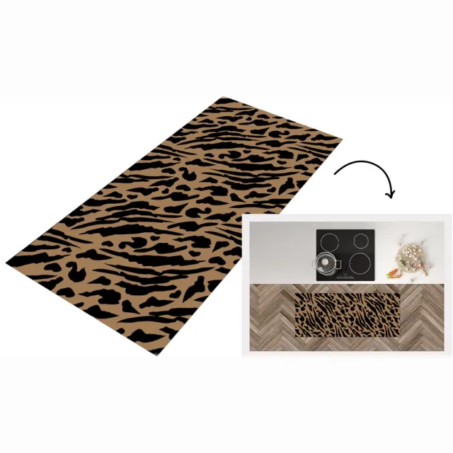 KitchenYeah Keukenloper - Loper keuken - Patronen - Design - Panterprint - 120x50 cm - Keukenloper vinyl Multicolor