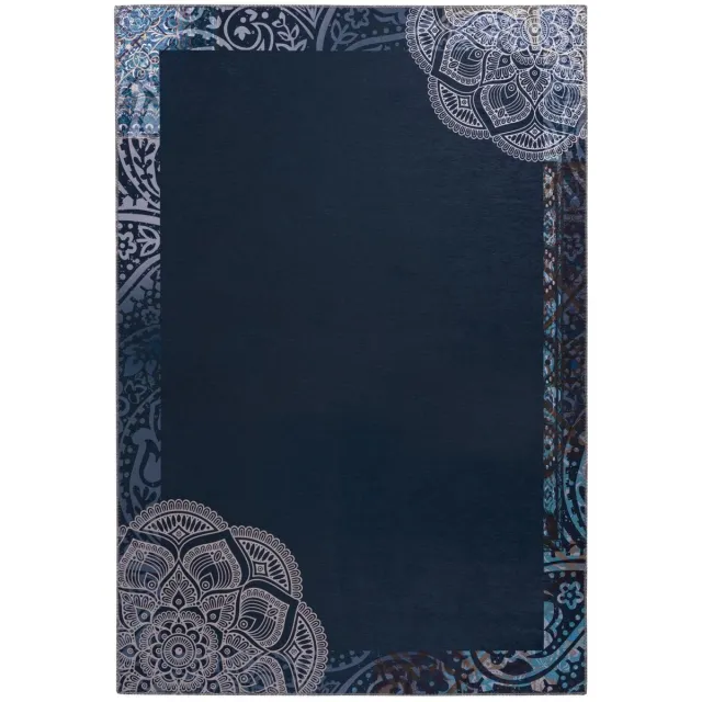 Dutch XXL Laagpolig Vloerkleed | Tapijt | Medley | Mandala | Blauw | 130x190 cm