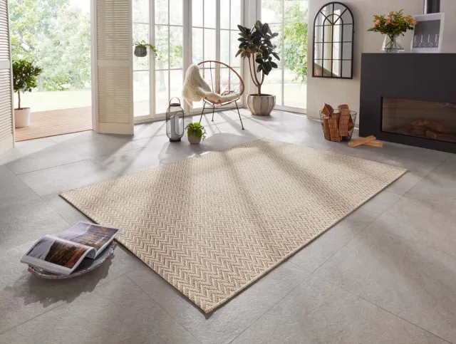 Elle Decoration Jute buitenkleed - Caen crème 120x170