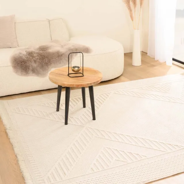 Nordic Weavers Japandi vloerkleed - Knit Diamond wit 80x150
