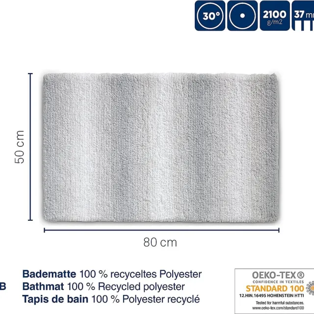 Kela Badmat, 80 x 50 cm, Polyester, Freeze Blue - Kela | Ombre Multicolor
