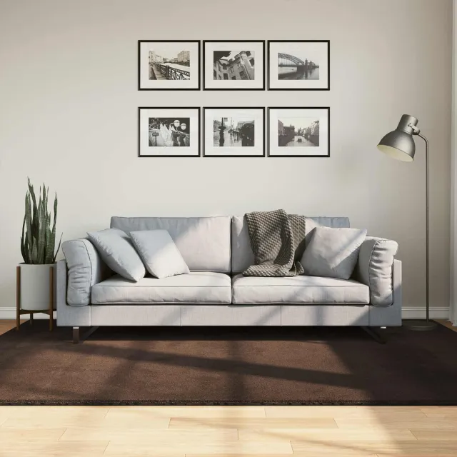 vidaXL Vloerkleed HUARTE Bruin 160 x 230 cm 100% Polyester Plat, foto 2