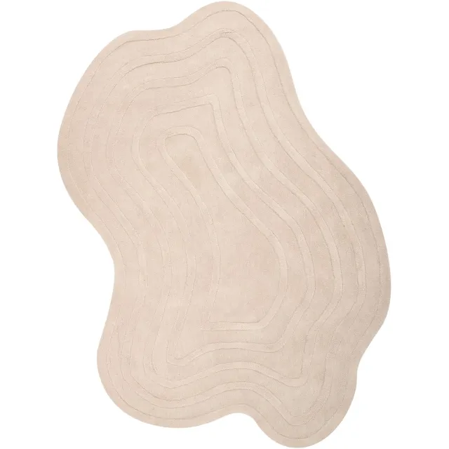 Beliani SATNA - Vloerkleed - Beige - Wol