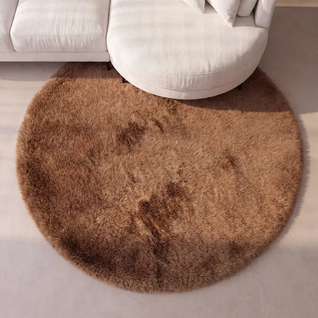 LABEL51 Indy Vloerkleden - Bruin - Polyester - 200x200 cm - Rond