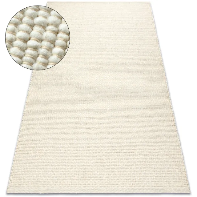 RUGSX Kleden Rugsx NEPAL 2100 naturel, crème tapijt - wollen, 80x150 cm Beige