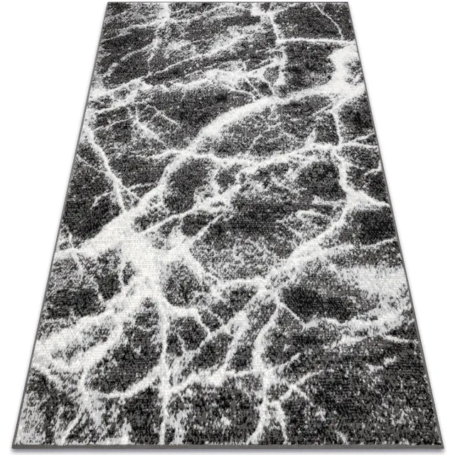 RUGSX Kleden Rugsx Tapijt BCF Morad MARMUR marmer - antraciet 60x110 cm Zwart