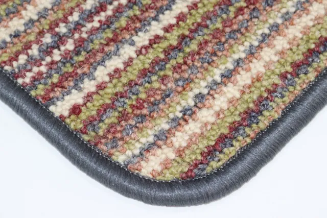 Prima Uniek gestreept - wollen - Vloerkleed - Mat - 70x90cm blauw