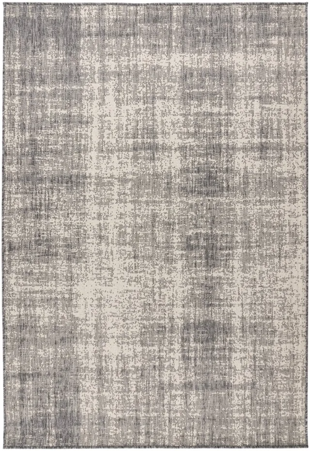 Padiro platgeweven vloerkleed met zachte uitstraling 160 x 230 cm - lichtgrijs - modern effen ontwerp - voor binnen en buiten - voor vloerverwarming - van polypropyleen
