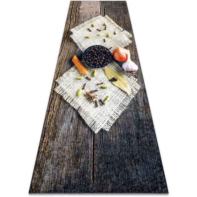 RUGSX Kleden Rugsx ANDRE 29040 tapijt wasbaar Kruiden, keuken, antisl Bruin