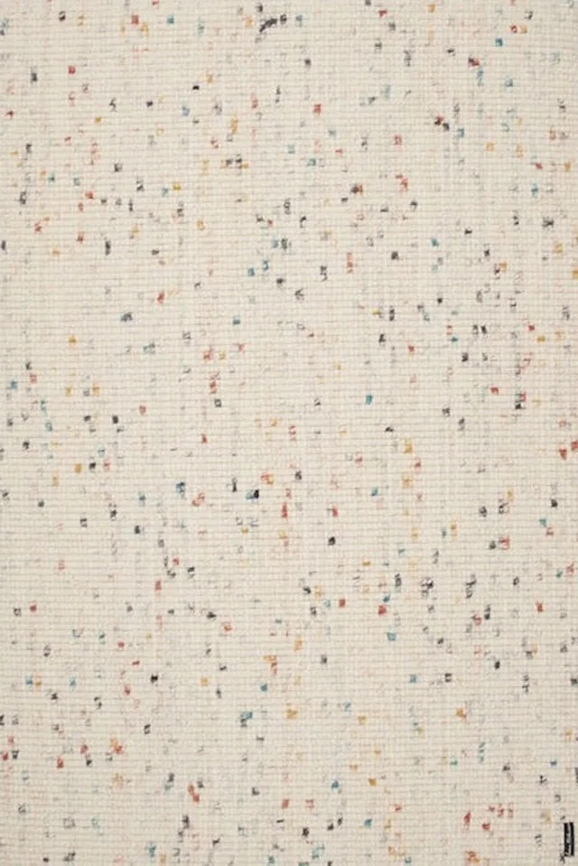 DÉJA Living Vloerkleed 140x200cm - Laagpolig Wit Multi Wol - Bela