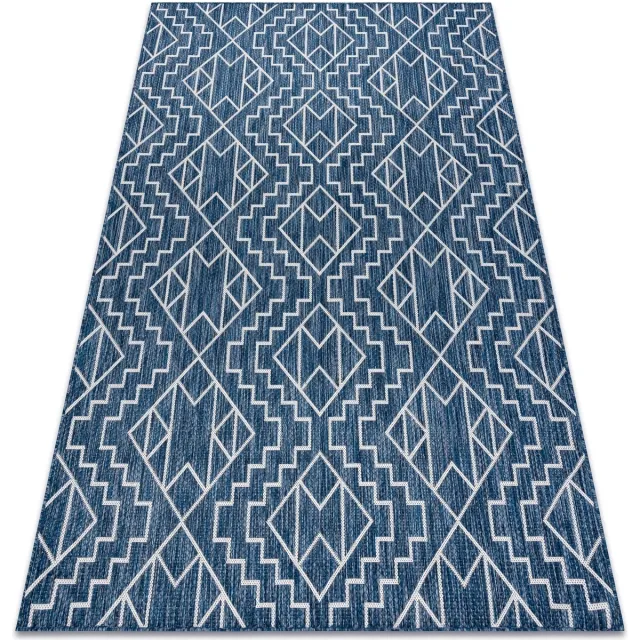 RUGSX Kleden Rugsx Sisal tapijt SISAL SION Geometrisch, Ruit 21778 140x190 cm Blauw