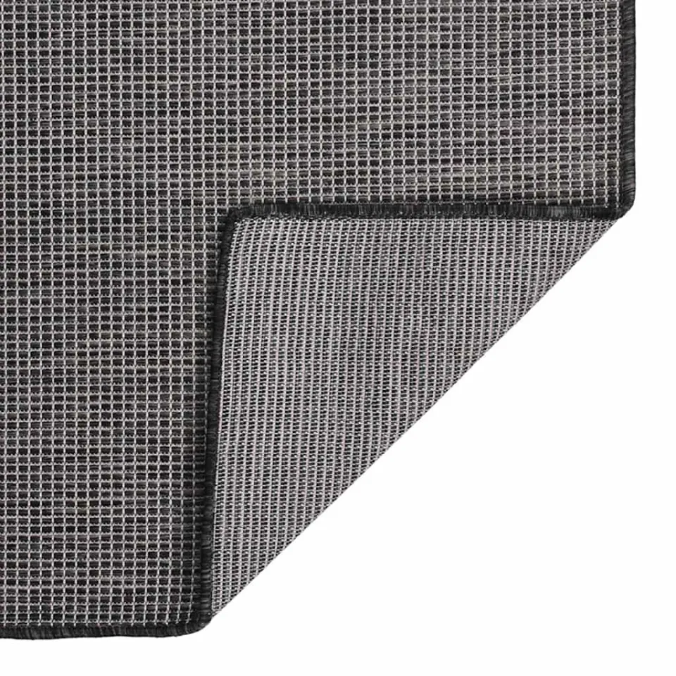vidaXL Buitenkleed platgeweven 80x150 cm grijs, foto 2
